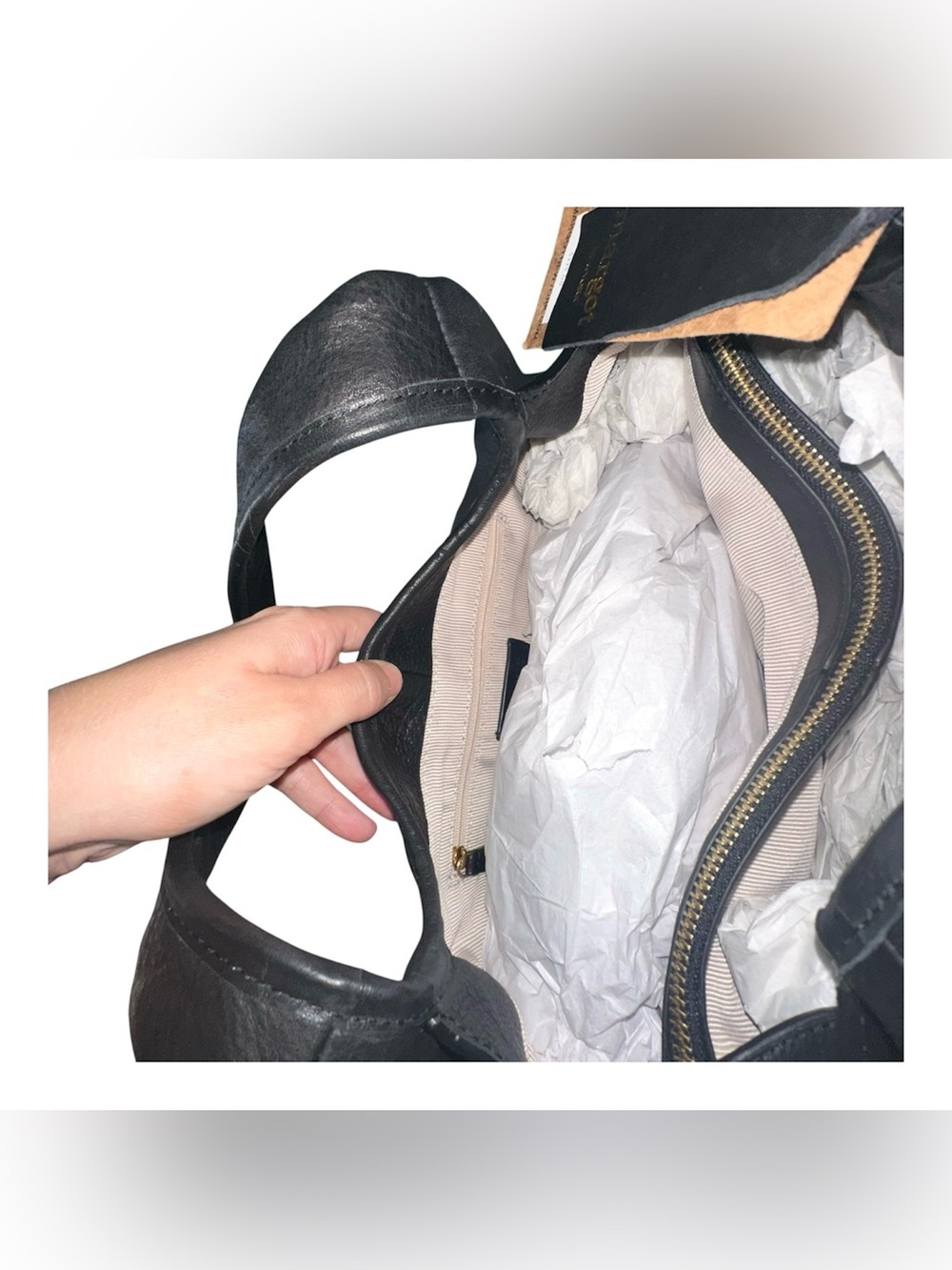 Classic Margot Black Leather Tote Bag - Women - Picture 2 of 8